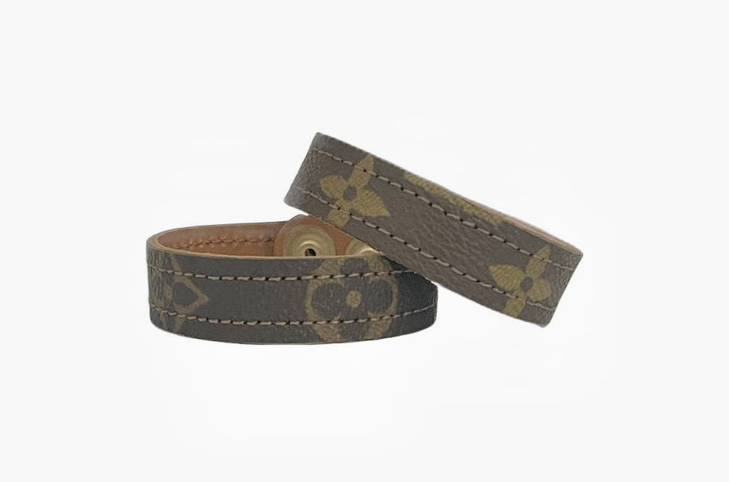 PRE-ORDER! LV Bracelet Upcycled Designer - Leather