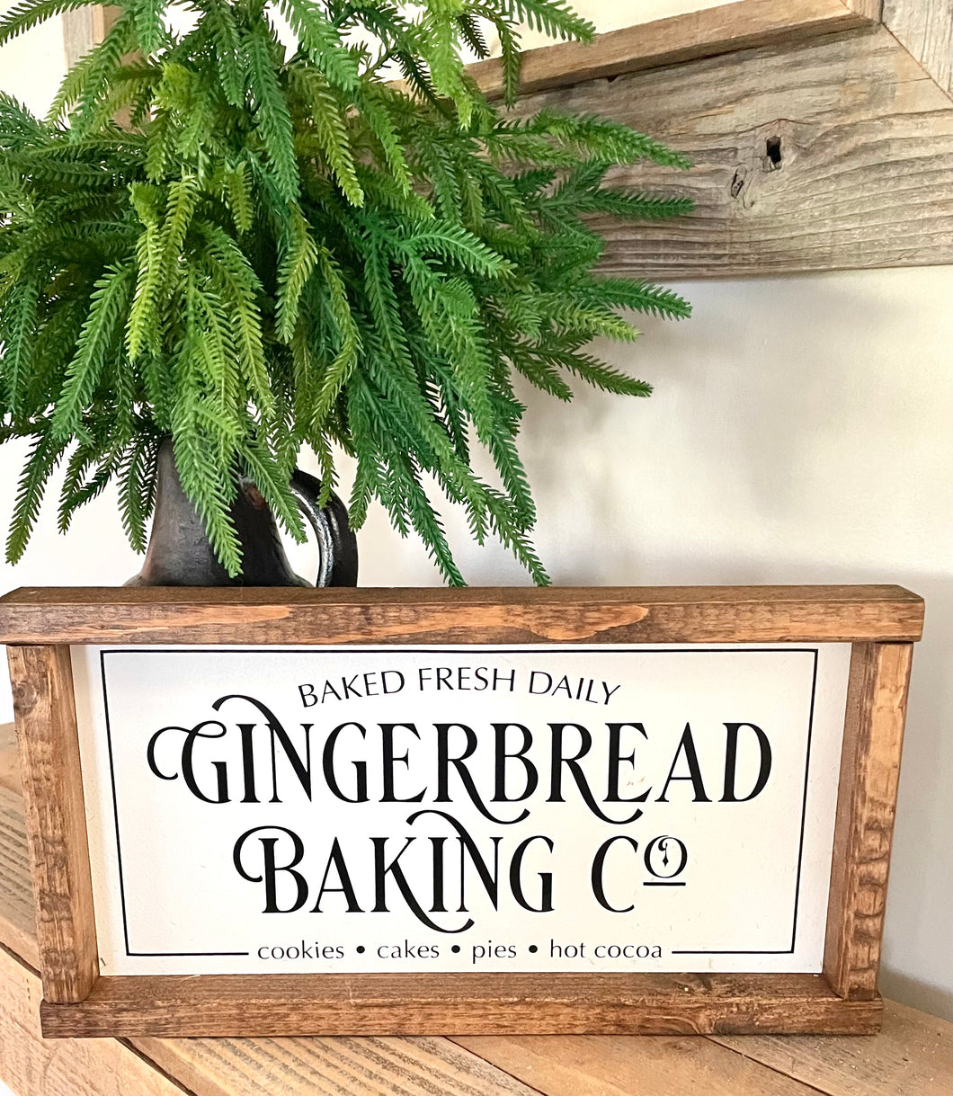 Wood Gingerbread Baking Co. Sign