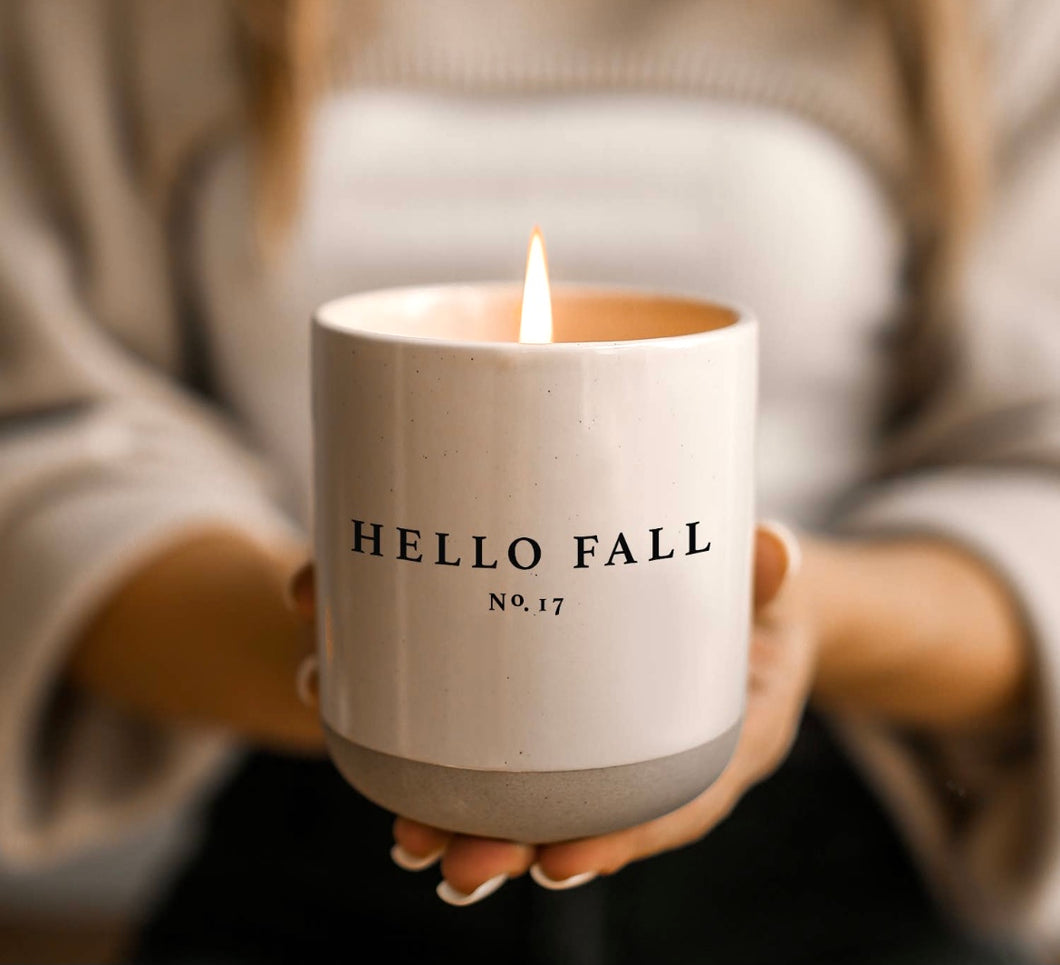 Hello Fall Stoneware Candle